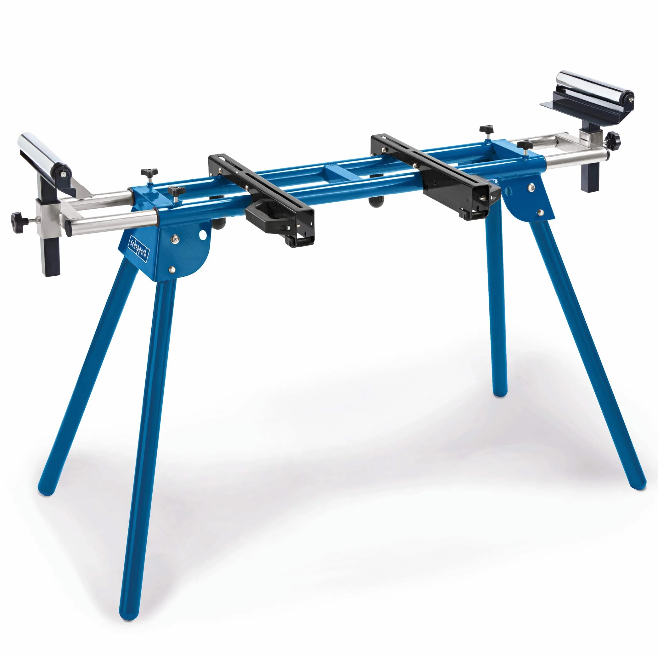 Tavolo di lavoro Scheppach UMF1600 | Banco macchina compatibile con il 95% di tutte le troncatrici sul mercato | Altezza 740mm | Estensione laterale 1– 1,65m | Capacità di carico max. 200kg