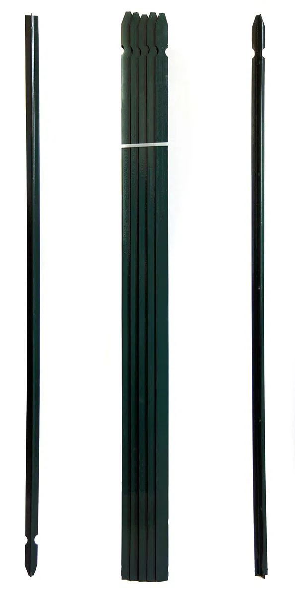 NEXTRADEITALIA CF da 10PZ Paletto a T altezza 250 CM sezione mm 30x30x3 PLASTIFICATO Palo Verde da GIARDINO recinzione in ferro