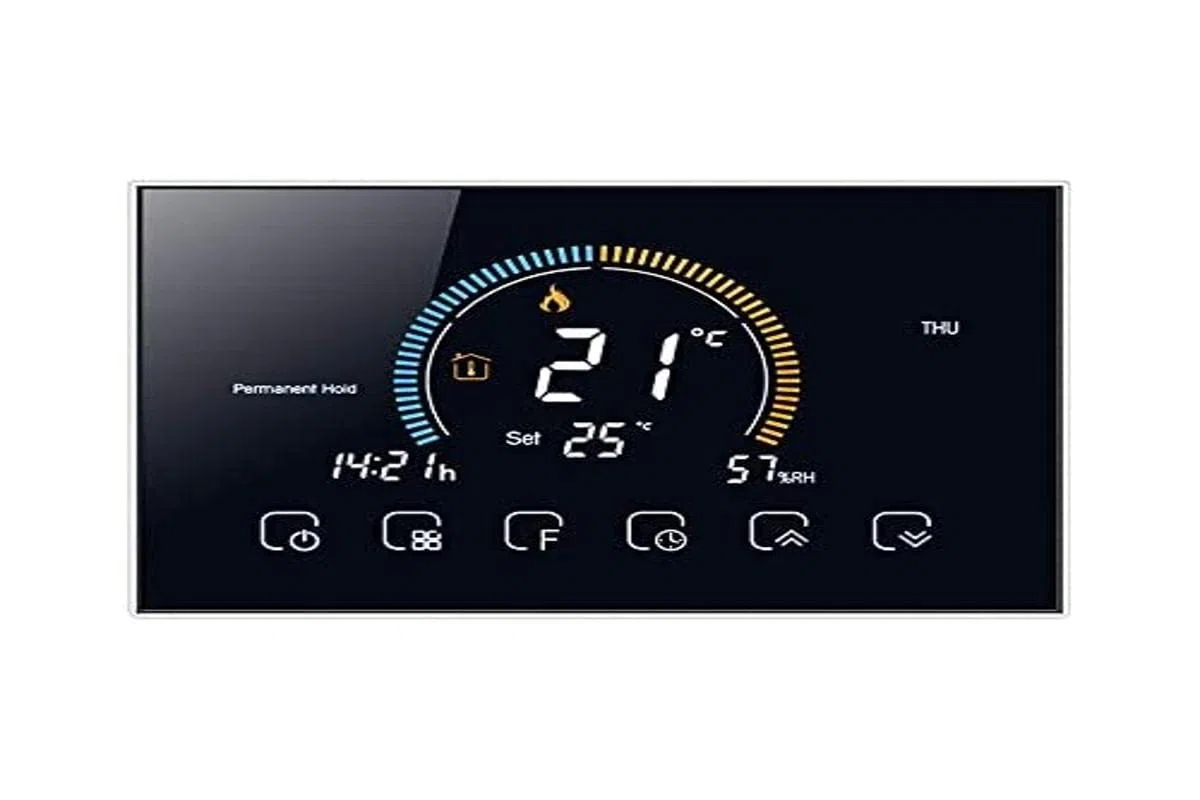 T-storm Termostato Smart Wi-Fi per riscaldamento - contatto pulito - con display LCD a colori adatto a scatola 503 - compatibile con Alexa e Google Home e IFTTT - aggiornamento firmaware marzo 2021